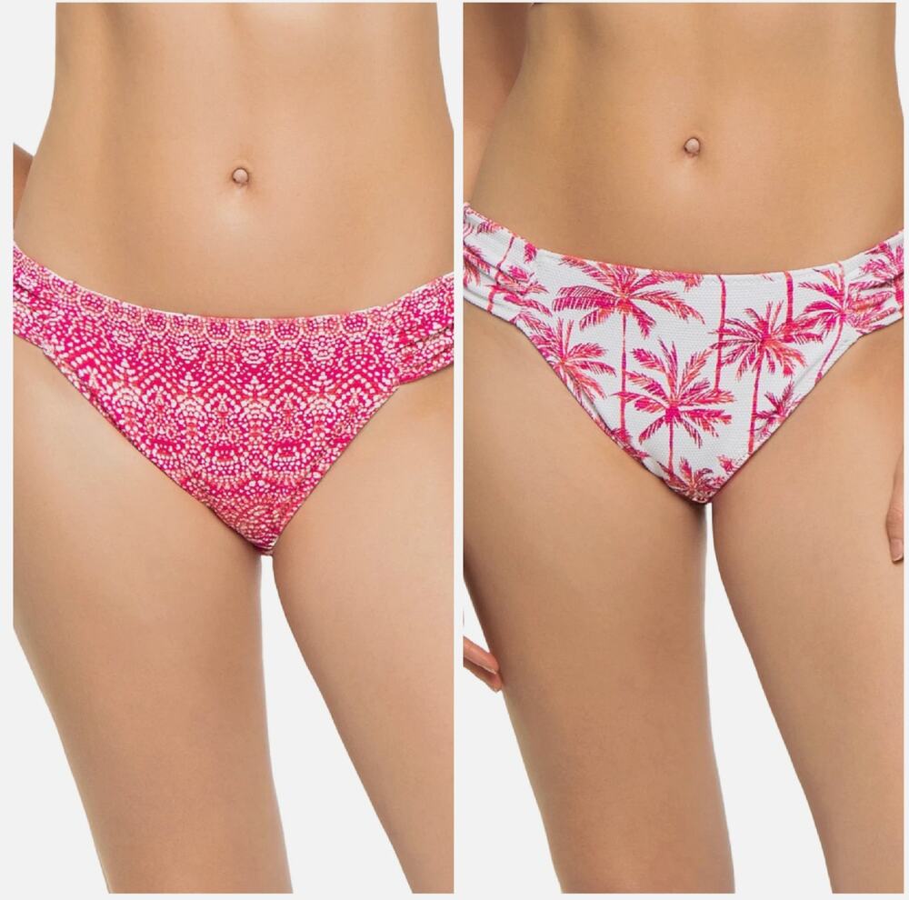 TOMMY BAHAMA Island Cays Hipster Bikini Bottom Medium Pink Maui Reversible NWT